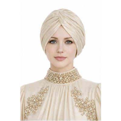 Gold simli varaklı bone