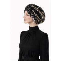 Siyah-Gold Payetli bone