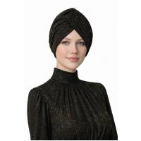 Siyah-Gold Simli Bone